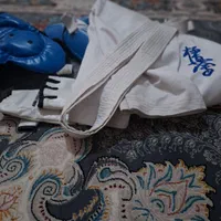 لباس کاراته با محافظ های دفاع شخصی ۷تا۱۰ سال|تجهیزات ورزشی|کاشمر, |دیوار
