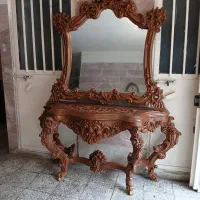 اینه کنسول انتیک رزین