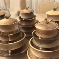 پذیرایی کاسه بشقاب سرویس چوبی تولیدکننده