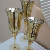 سلام جا شمعی طلایی سه سایز شیک
