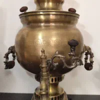 سماور زغالی برنجی ۸ لیتری بزرگ