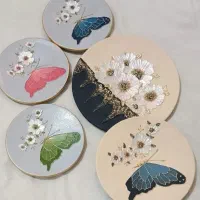 دیوارکوب سفالی دکوراتیو برجسته کالیگرافی