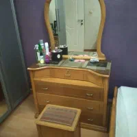 سرویس تخت خواب دو نفره، میزآرایش و پاتختی|تخت و سرویس خواب|سهند, |دیوار