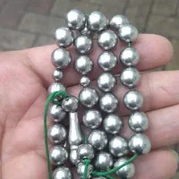 تسبیح نقره بی نظیر، زیبا و دانه درشت