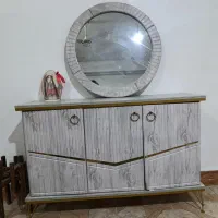 میز تی وی کنسول آیینه و ساعت