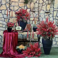 دکور یلدا اماکن،سفره شب چله در ابعاد بزرگ وچشمگیر