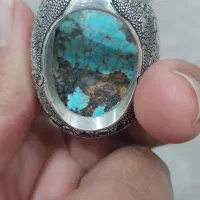 انگشتر فیروزه نیشابور غول پیکر مخراجکاری|جواهرات|میبد, |دیوار