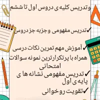 تدریس خصوصی ریاضی وکلیه ی دروس پایه های اول تاششم