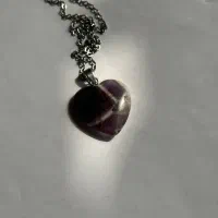 گردنبند امیتیس اصل رگه دار بنفش مناسب هدیه با جعبه|جواهرات|تهران, قبا|دیوار