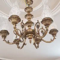 لوستر ۶ شاخه برنزی