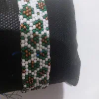 دستبند بافتنی زنانه رنگی طرح‌دار