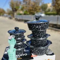 سرویس قابلمه و تابه 16پارچه ملورین ضخیم پروانه ای|ظروف پختوپز|قم, علی آباد سعدگان|دیوار