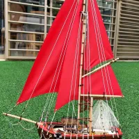 ماکت قایق ماهیگیری دست ساز چوبی  پر جزئیات خوشگل