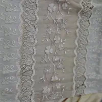 پرده کتان و شیشه ای فلت با زیر پرده|پرده، رانر، رومیزی|کرمانشاه, |دیوار