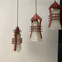 لوستر  آویز چوبی