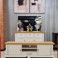 آینه کنسول مینیمال روکش چوب اینه کنسول میزتلویزیون