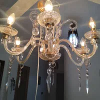 لوستر زیبای کریستال|لوستر و چراغ آویز|ساری, |دیوار