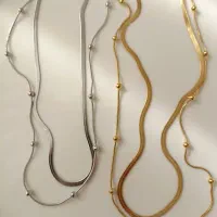 گردنبند دولایه ماری و توپی|حراج|قم, شهدا|دیوار