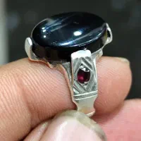 انگشتر نقره دستساز عقیق سیاه(اونیکس)|جواهرات|اصفهان, شفق|دیوار