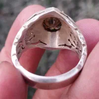 انگشتر نقره موزانایت طلای|جواهرات|بندرعباس, |دیوار