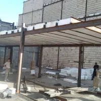 جوشکاری اسکلت واجرای سقف. درکم ترین زمان