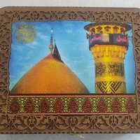 پرچم متبرک گنبد حرم امام حسین علیه السلام|صنایع دستی و سایر لوازم تزئینی|قم, سراجه|دیوار