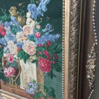 تابلو دستبافت گل ابریشم|تابلو فرش|تبریز, |دیوار