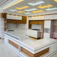 اجرای کابینت MDF و کافی بار و میز تلوزیون