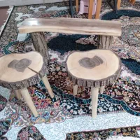 پایه تنه درختی برای کافی شاپ وباغ