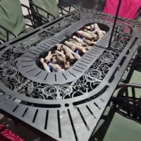 صندلی چتری رستوران کافه ویلا اتشدان مبلمان فلز|میز و صندلی غذاخوری|شهریار, شهریار|دیوار