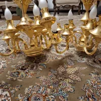 یک جفت لوستر روکش آب طلا
