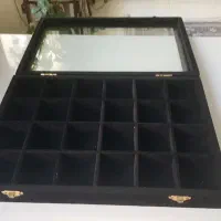 جعبه جا جواهری مخمت با در شیشه