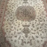 دو تخته فرش ۶ متری کرم رنگ