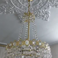 دو عدد لوستر قدیمی آنتیک کریستال اصل|لوستر و چراغ آویز|تهران, شهرک شریعتی|دیوار