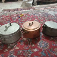 سه عدد قابلمه مسی با ورق کلفت قدیمی