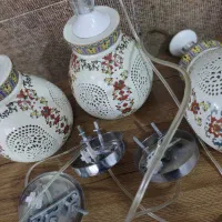 لوستر سه شعله طرح جدید|لوستر و چراغ آویز|کاشان, قطب راوندی|دیوار
