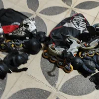 اسکیت با وسیله های امنیتی (زانو بند و آرنج بند)|دوچرخه، اسکیت، اسکوتر|شیراز, کوشک میدان|دیوار