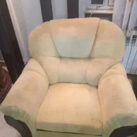 یک دست مبل هفت نفره دست دوم از جنس نبوک