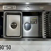 سینک باکسی LUZANO  در ۳ رنگ دودی استیل طلایی
