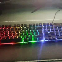 کیبورد گیمینگ نیمه مکانیکال RGB نو