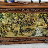 تابلو فرش دستباف چله ابریشم|تابلو فرش|مشکیندشت, |دیوار