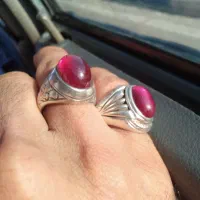 دوتا انگشتر یاقوت کهنه قدیمی