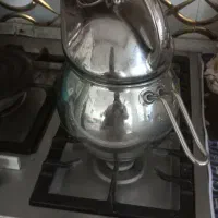کتری کف چدن با قوری ست مارک معتبر حک شده