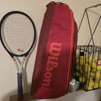 راکت Wilson اصل + کیف تنیس + سبد توپ + توپ