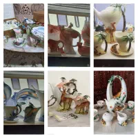 چایخوری حیوانات ببر ماهی مرغ دریایی اهوشتر ناپولی