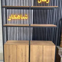 (کد۱۱۴)کمد طبقه دار و ترکیبی چوب و رگال وفلز