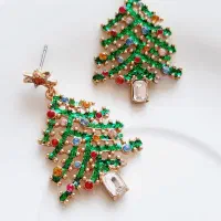 گوشواره آویز بلند کاج نگینی بدون پک چند رنگ|بدلیجات|رشت, پارک شهر|دیوار