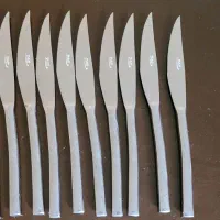 دو دست کارد استیک‌خوری ناب استیل (۱۲ عدد) نو