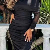 پیراهن یقه برگردون تور کش حریر