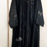 مانتو مشکی ساتن عربی